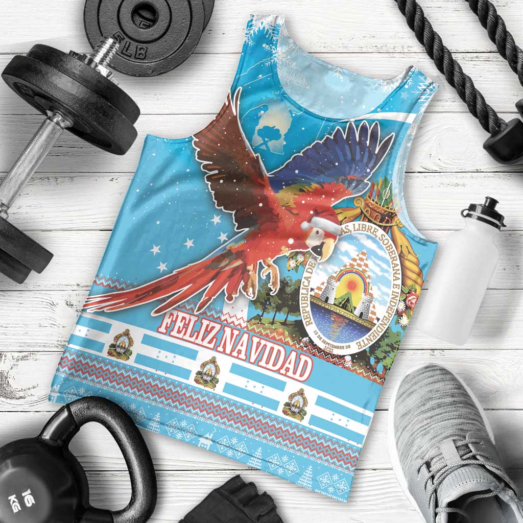 Honduras Christmas Men Tank Top Scarlet Macaw Feliz Navidad - Wonder Print Shop