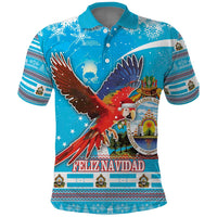 Honduras Christmas Polo Shirt Scarlet Macaw Feliz Navidad - Wonder Print Shop