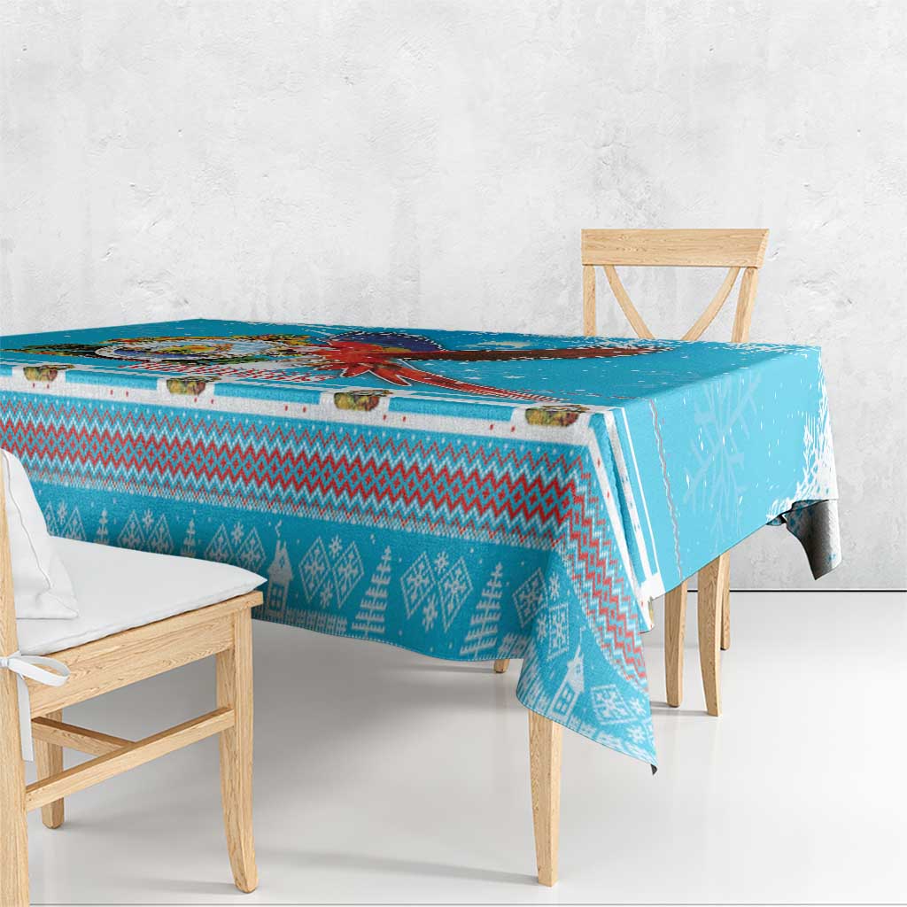 Honduras Christmas Tablecloth Scarlet Macaw Feliz Navidad - Wonder Print Shop