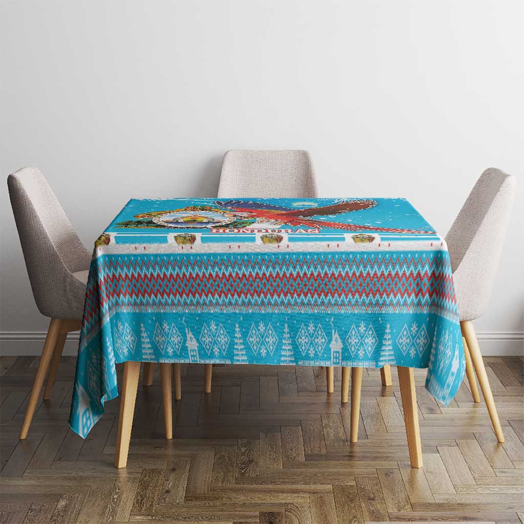 Honduras Christmas Tablecloth Scarlet Macaw Feliz Navidad - Wonder Print Shop