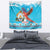 Honduras Christmas Tapestry Scarlet Macaw Feliz Navidad - Wonder Print Shop