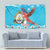 Honduras Christmas Tapestry Scarlet Macaw Feliz Navidad - Wonder Print Shop