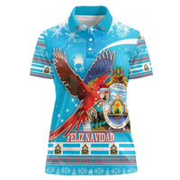 Honduras Christmas Women Polo Shirt Scarlet Macaw Feliz Navidad - Wonder Print Shop