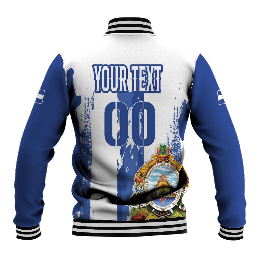 Custom Honduras Football Baseball Jacket Los Catrachos Grunge Style - Wonder Print Shop