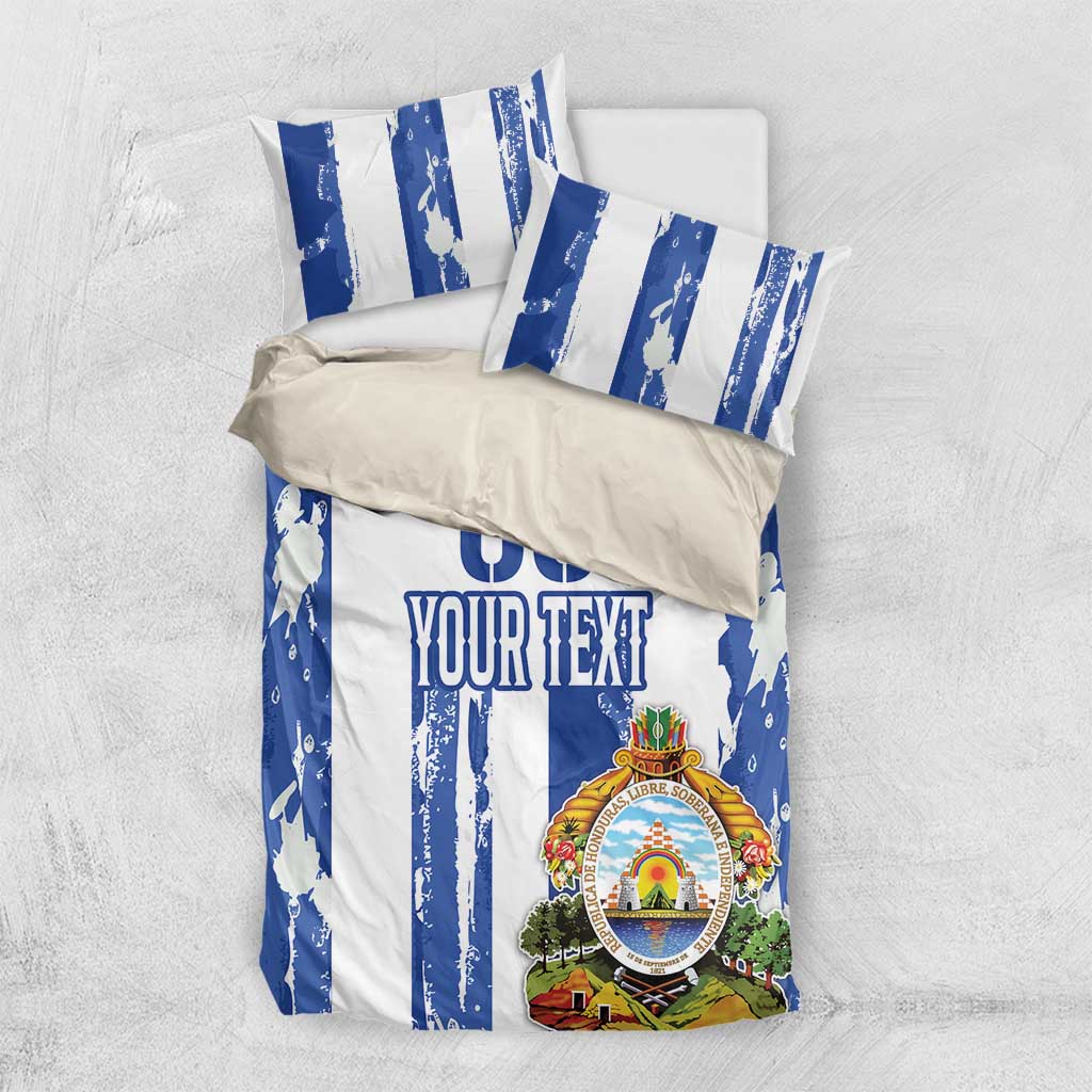 Custom Honduras Football Bedding Set Los Catrachos Grunge Style - Wonder Print Shop