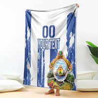 Custom Honduras Football Blanket Los Catrachos Grunge Style