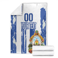 Custom Honduras Football Blanket Los Catrachos Grunge Style