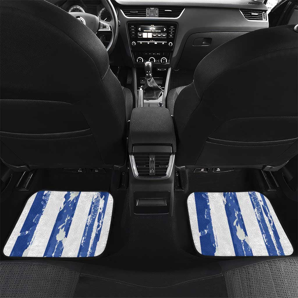 Custom Honduras Football Car Mats Los Catrachos Grunge Style - Wonder Print Shop