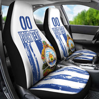 Custom Honduras Football Car Seat Cover Los Catrachos Grunge Style - Wonder Print Shop