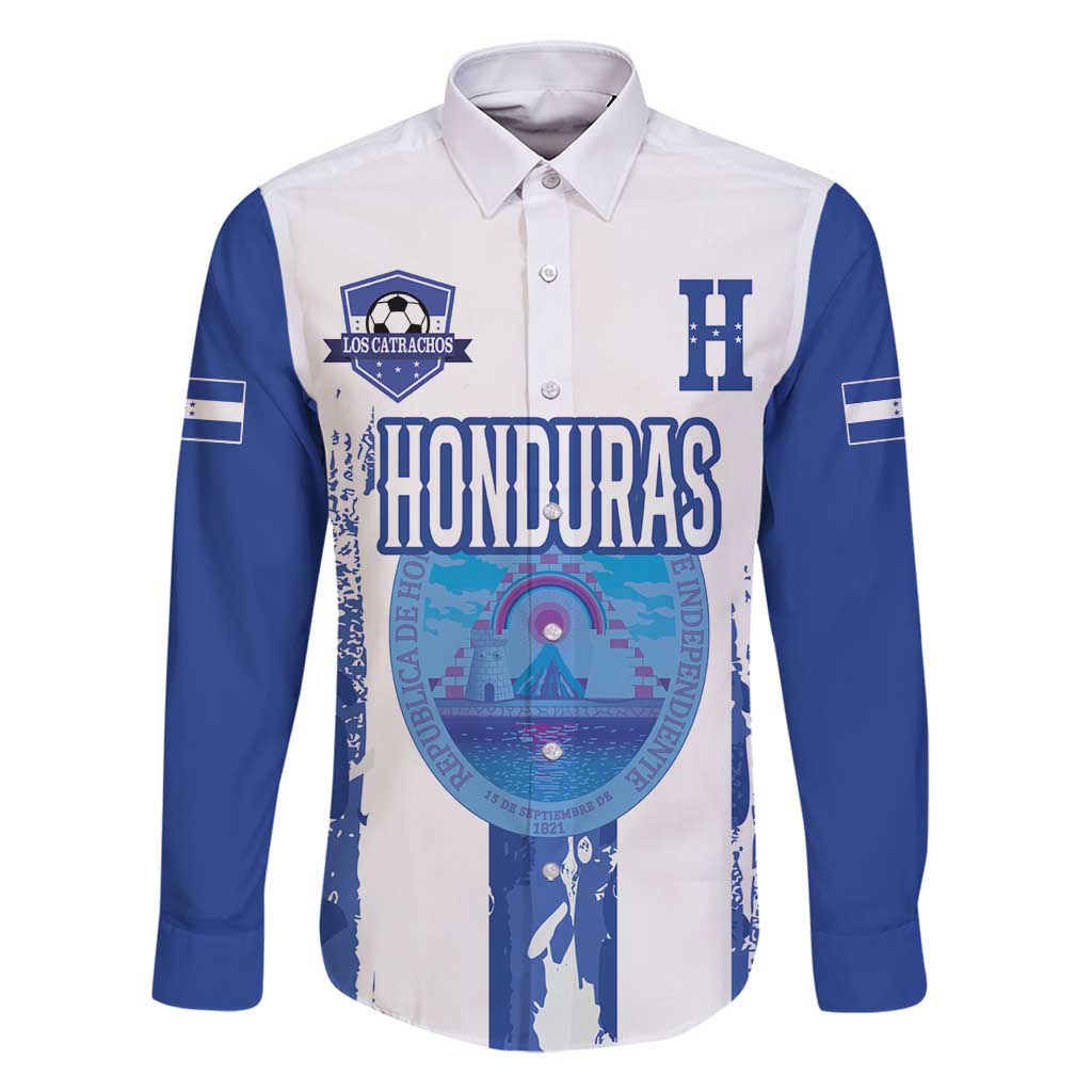 Custom Honduras Football Family Matching Summer Maxi Dress and Hawaiian Shirt Los Catrachos Grunge Style - Wonder Print Shop