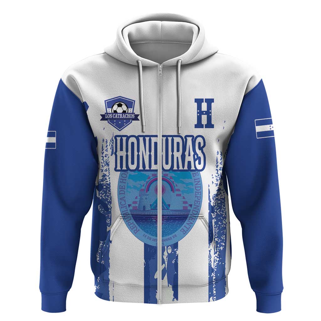 Custom Honduras Football Hoodie Los Catrachos Grunge Style - Wonder Print Shop