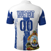 Custom Honduras Football Polo Shirt Los Catrachos Grunge Style - Wonder Print Shop