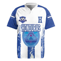 Custom Honduras Football Rugby Jersey Los Catrachos Grunge Style - Wonder Print Shop