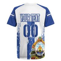 Custom Honduras Football Rugby Jersey Los Catrachos Grunge Style - Wonder Print Shop