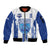 Custom Honduras Football Sleeve Zip Bomber Jacket Los Catrachos Grunge Style - Wonder Print Shop