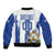 Custom Honduras Football Sleeve Zip Bomber Jacket Los Catrachos Grunge Style - Wonder Print Shop