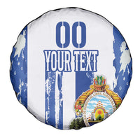Custom Honduras Football Spare Tire Cover Los Catrachos Grunge Style - Wonder Print Shop