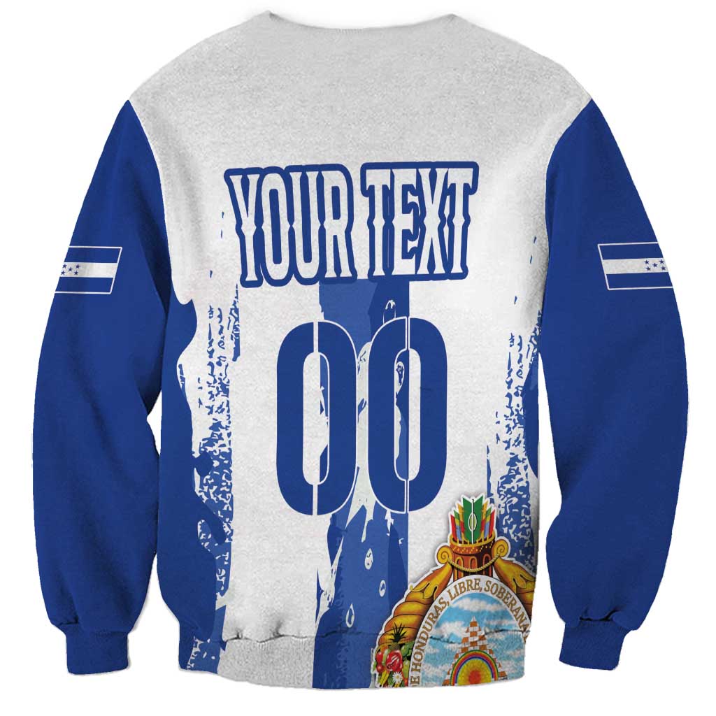 Custom Honduras Football Sweatshirt Los Catrachos Grunge Style - Wonder Print Shop