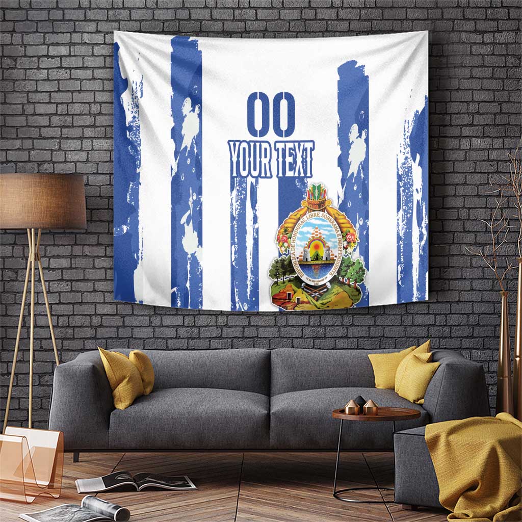 Custom Honduras Football Tapestry Los Catrachos Grunge Style - Wonder Print Shop