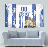Custom Honduras Football Tapestry Los Catrachos Grunge Style - Wonder Print Shop