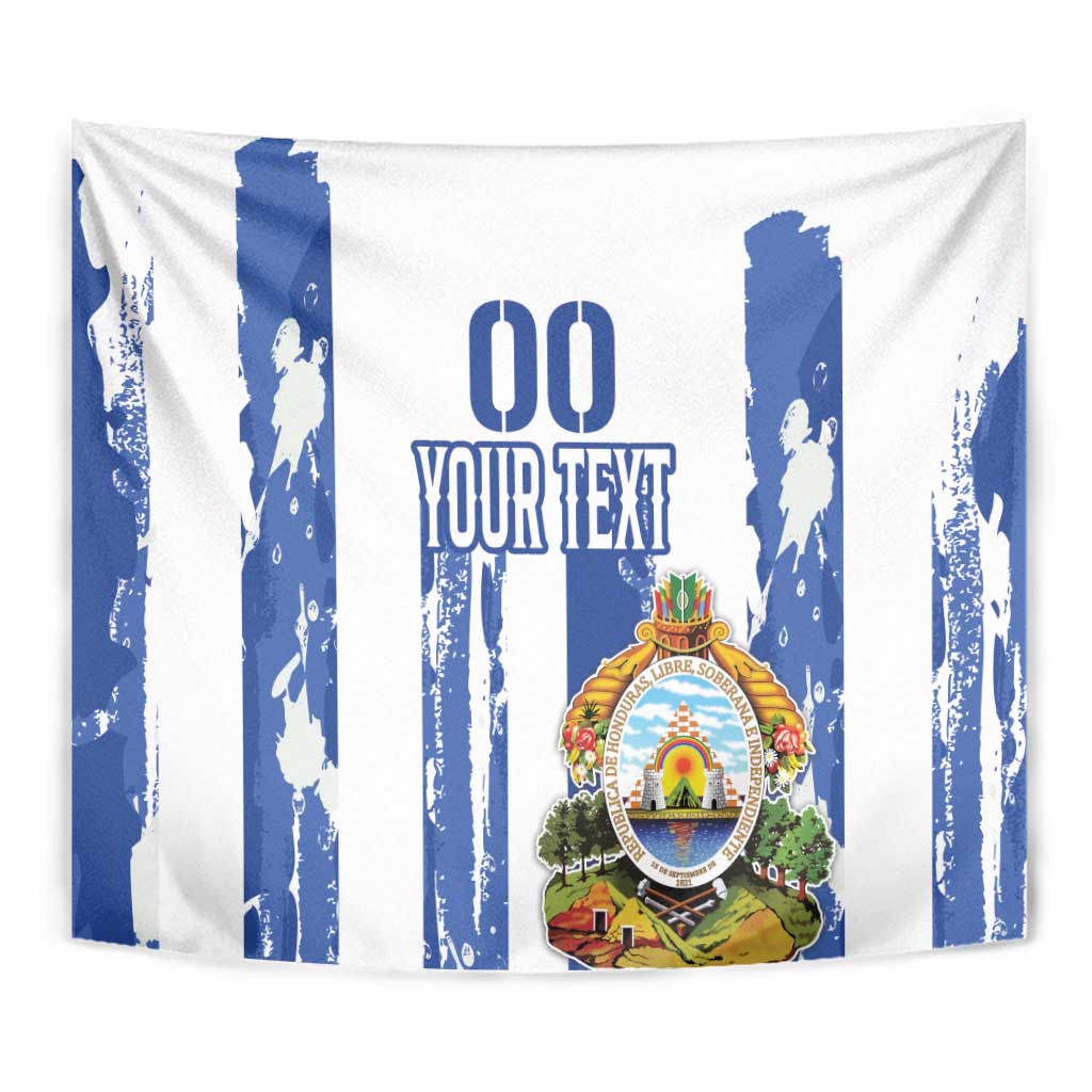Custom Honduras Football Tapestry Los Catrachos Grunge Style - Wonder Print Shop