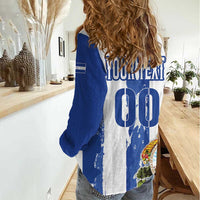 Custom Honduras Football Women Casual Shirt Los Catrachos Grunge Style - Wonder Print Shop