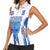Custom Honduras Football Women Sleeveless Polo Shirt Los Catrachos Grunge Style - Wonder Print Shop