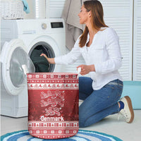 Denmark Christmas Laundry Basket Three Danish Lions - Wonder Print Shop