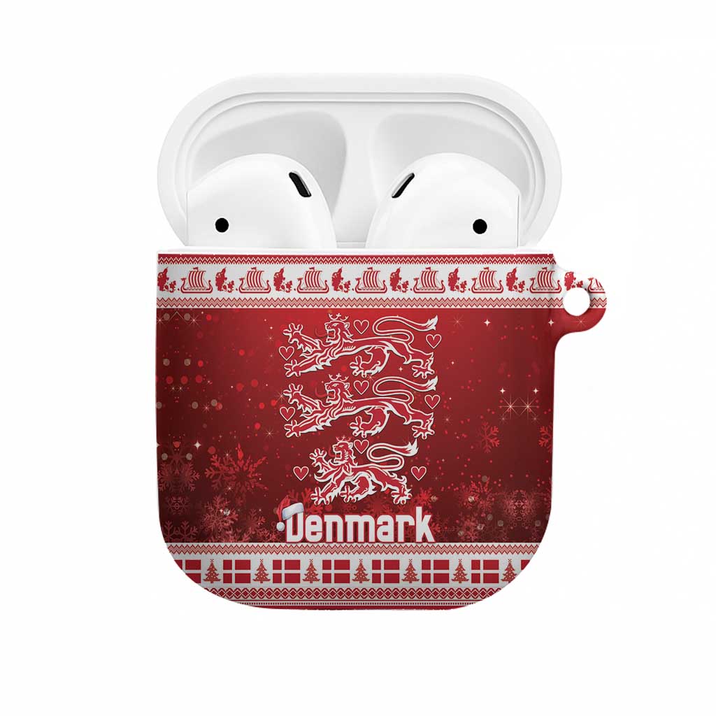 Denmark Christmas AirPods Case Three Danish Lions - Wonder Print Shop