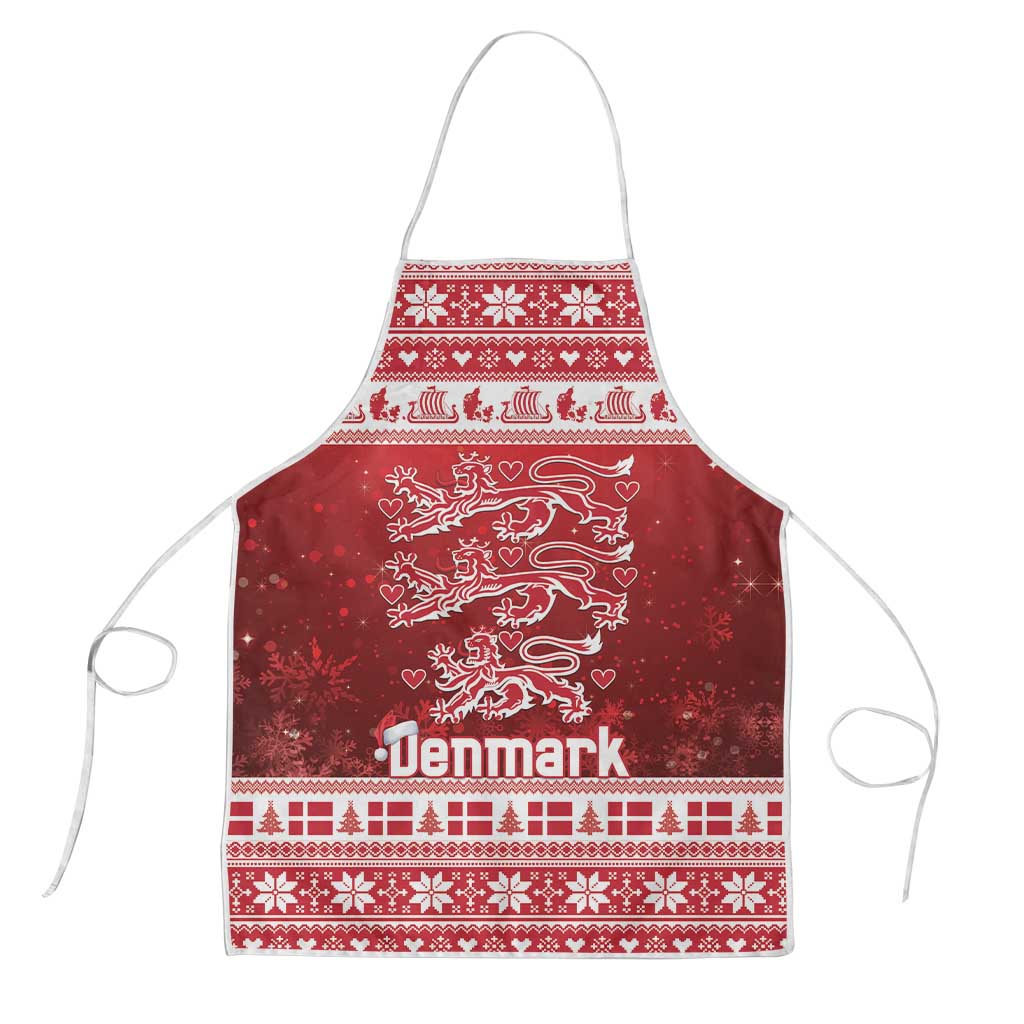 Denmark Christmas Apron Three Danish Lions - Wonder Print Shop