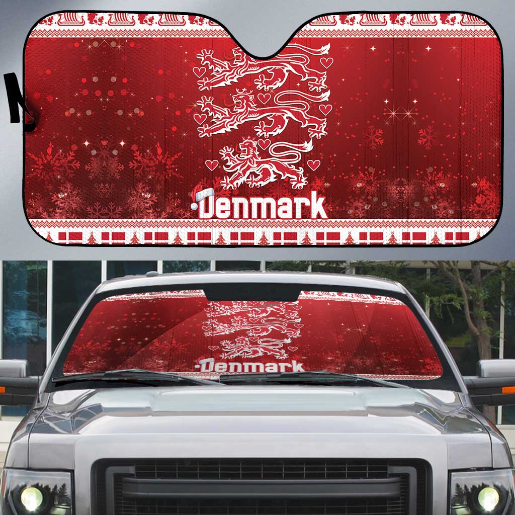 Denmark Christmas Auto Sun Shade Three Danish Lions - Wonder Print Shop