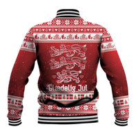 Denmark Christmas Baseball Jacket Three Danish Lions - Wonder Print Shop