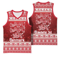 Denmark Christmas Basketball Jersey Three Danish Lions - Wonder Print Shop