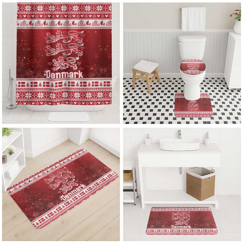 Denmark Christmas Bathroom Set Three Danish Lions - Wonder Print Shop