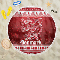 Denmark Christmas Beach Blanket Three Danish Lions - Wonder Print Shop