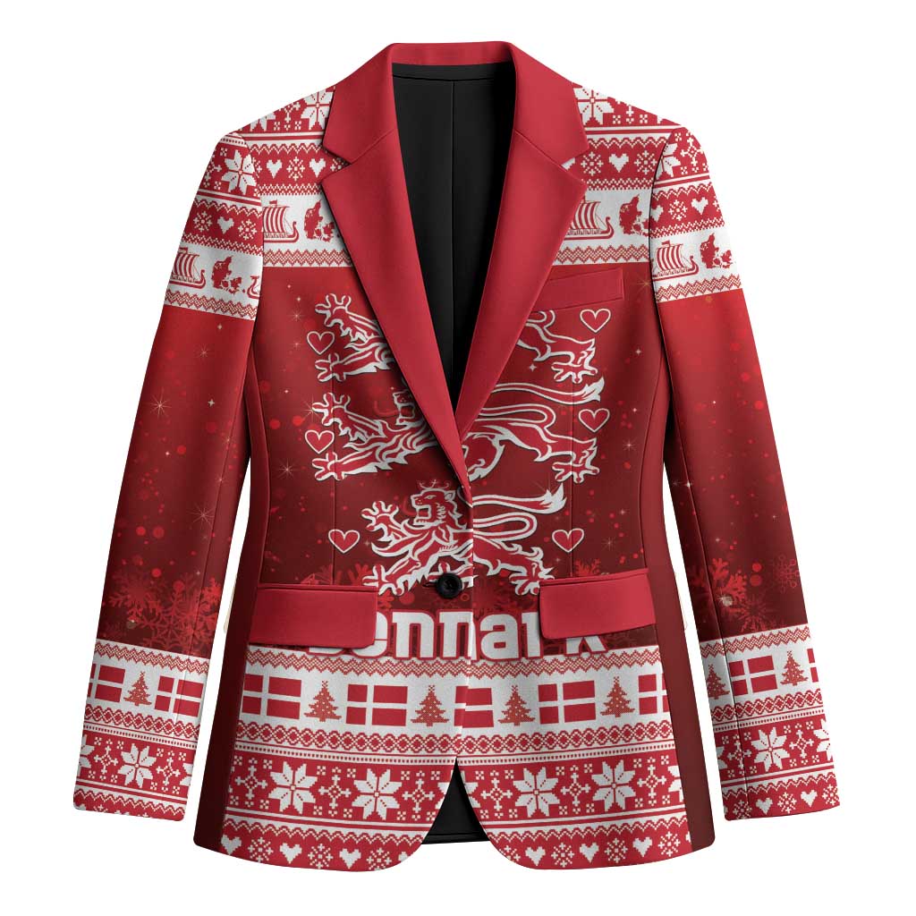 Denmark Christmas Blazer Three Danish Lions - Wonder Print Shop