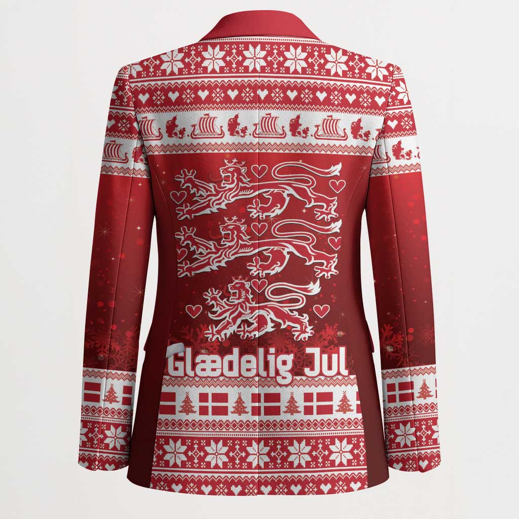 Denmark Christmas Blazer Three Danish Lions - Wonder Print Shop