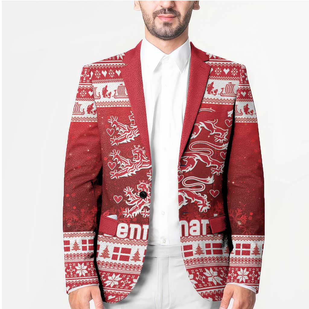 Denmark Christmas Blazer Three Danish Lions - Wonder Print Shop