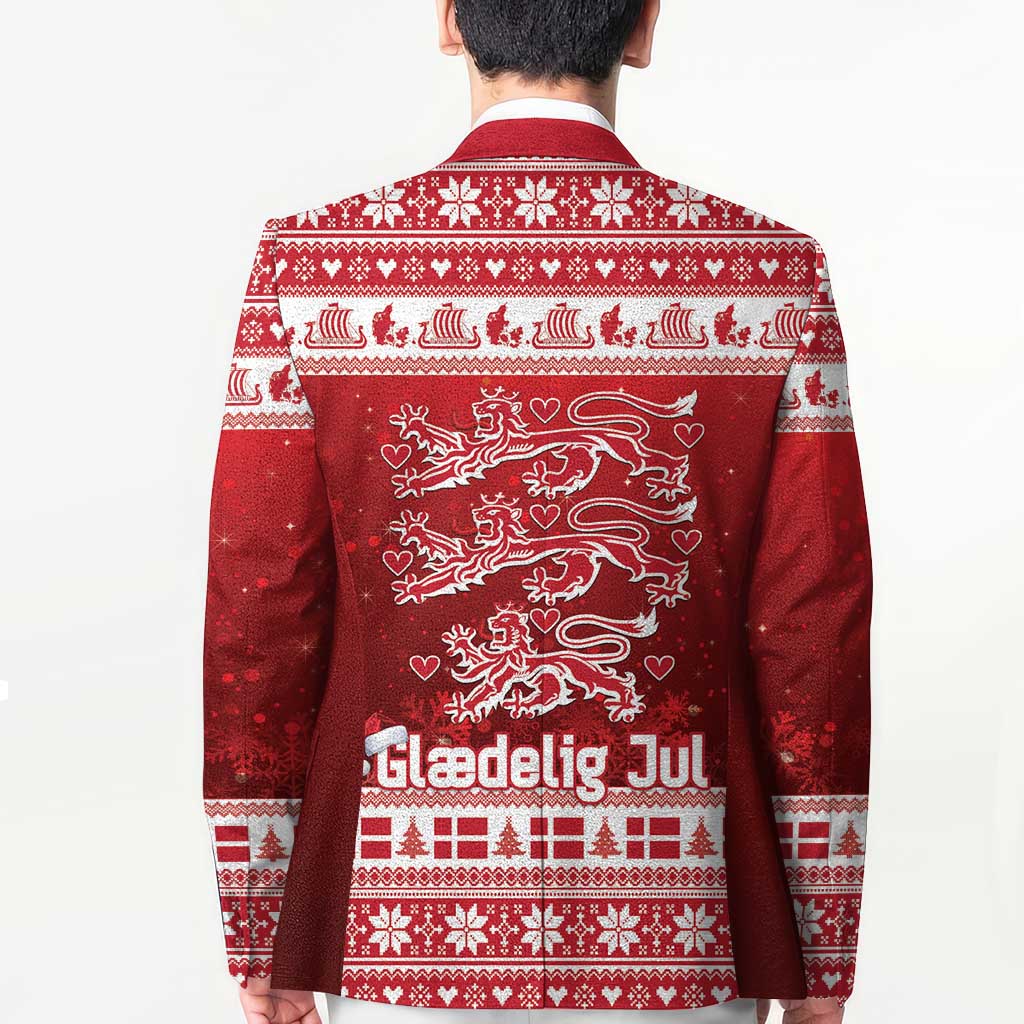Denmark Christmas Blazer Three Danish Lions - Wonder Print Shop