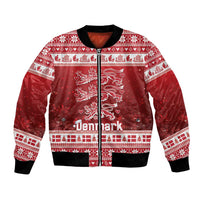 Denmark Christmas Bomber Jacket Three Danish Lions - Wonder Print Shop