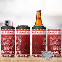 Denmark Christmas 4 in 1 Can Cooler Tumbler Three Danish Lions - Wonder Print Shop
