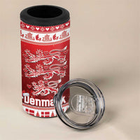 Denmark Christmas 4 in 1 Can Cooler Tumbler Three Danish Lions - Wonder Print Shop