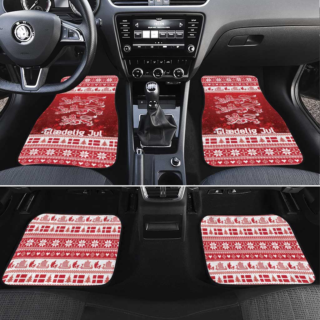 Denmark Christmas Car Mats Three Danish Lions - Wonder Print Shop