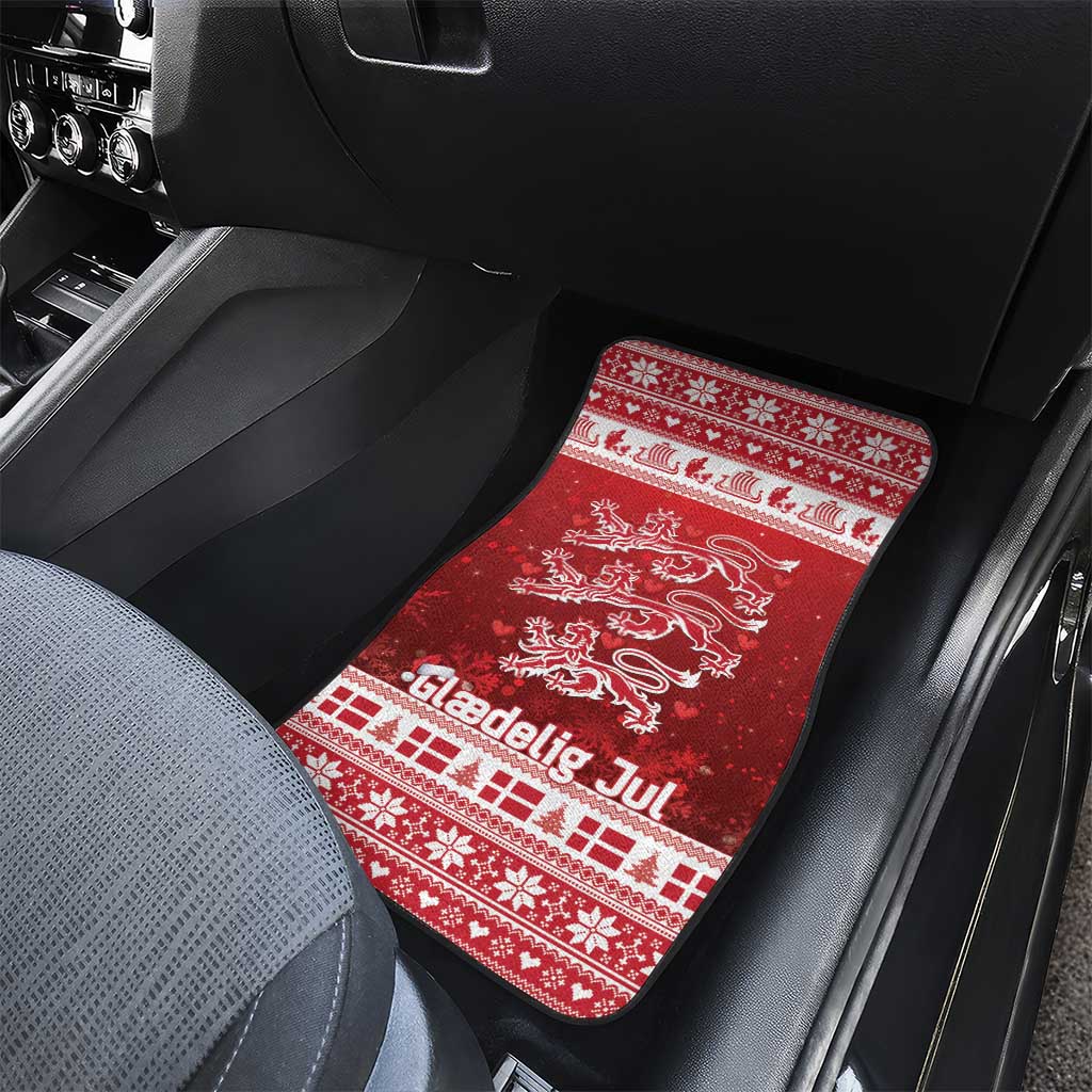 Denmark Christmas Car Mats Three Danish Lions - Wonder Print Shop