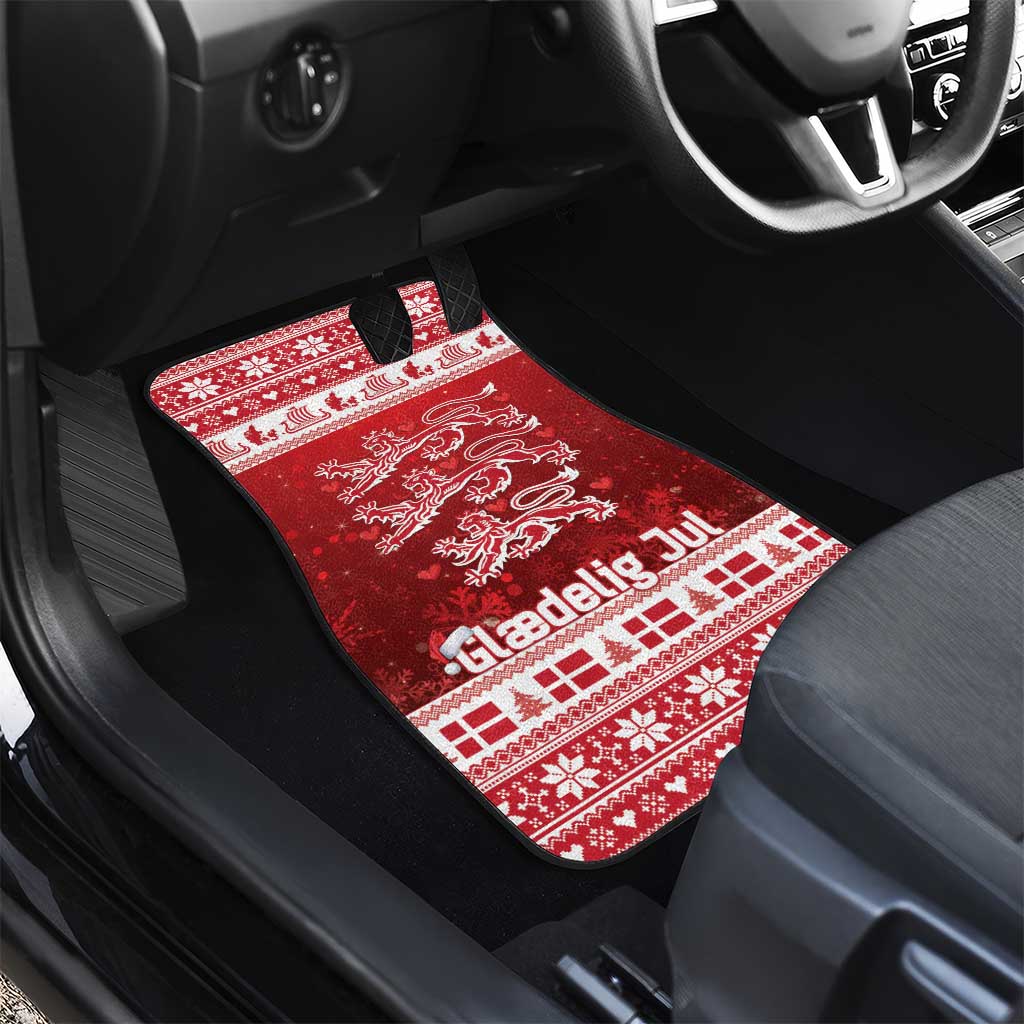 Denmark Christmas Car Mats Three Danish Lions - Wonder Print Shop