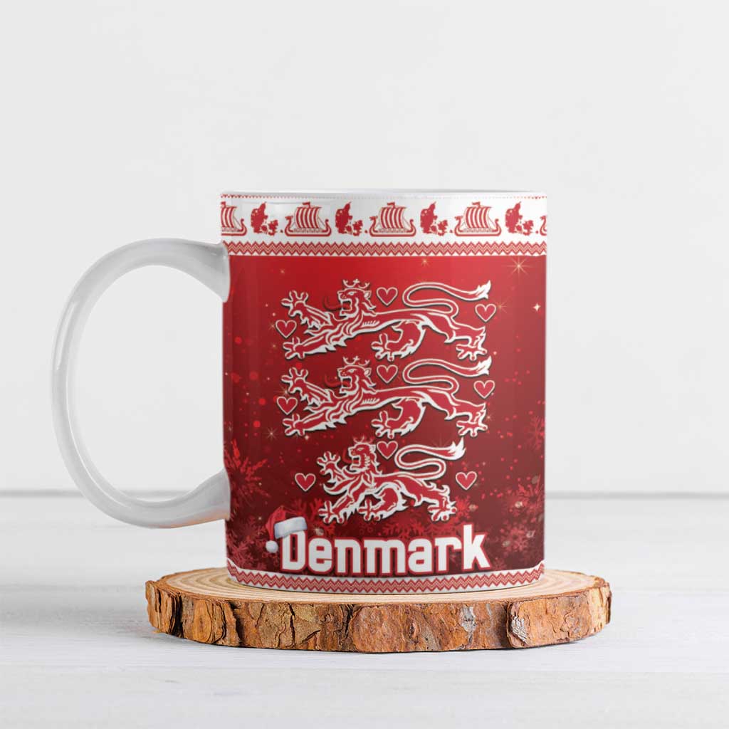 Denmark Christmas Ceramic Mug Three Danish Lions - Wonder Print Shop