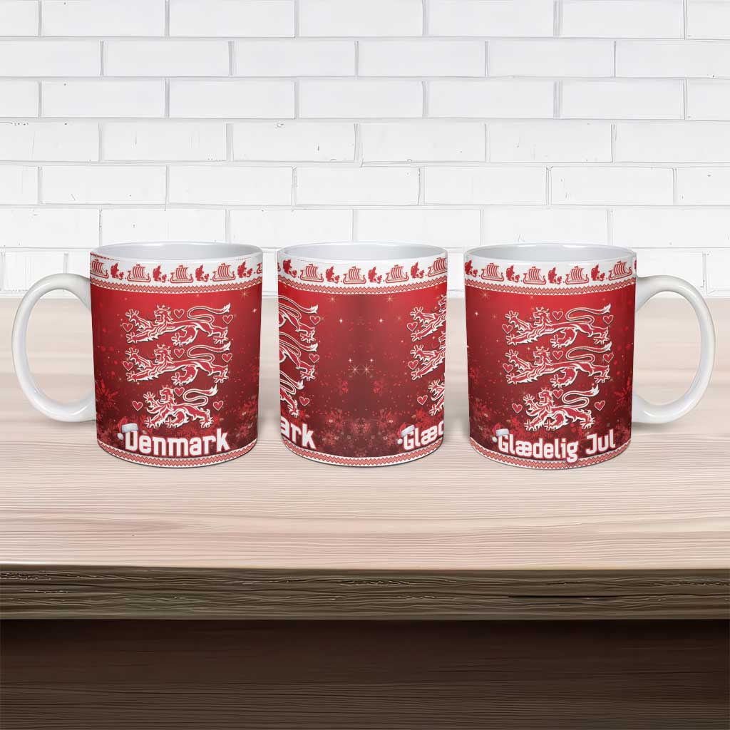 Denmark Christmas Ceramic Mug Three Danish Lions - Wonder Print Shop