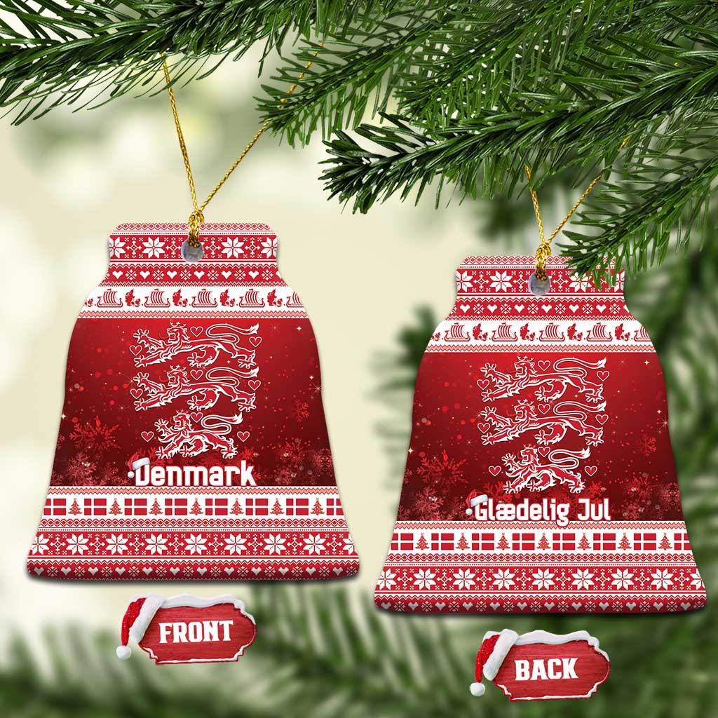 Denmark Christmas Ceramic Ornament Three Danish Lions - Wonder Print Shop