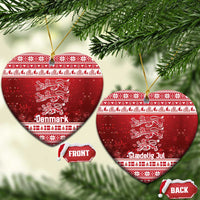 Denmark Christmas Ceramic Ornament Three Danish Lions - Wonder Print Shop