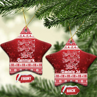 Denmark Christmas Ceramic Ornament Three Danish Lions - Wonder Print Shop